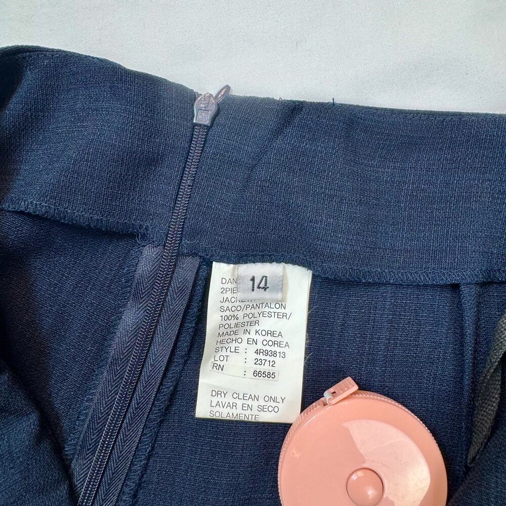 Dani Max Dress Pants Navy Blue Women’s 14 Corporate Office Siren Workwear Plus - Picture 10 of 16